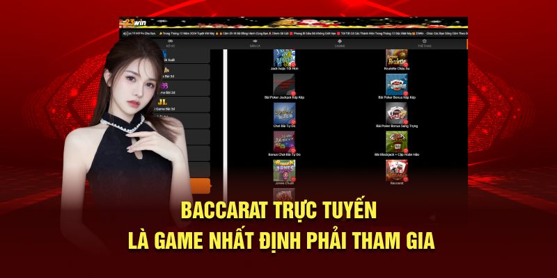 Baccarat trực tuyến là game nhất định phải tham gia 