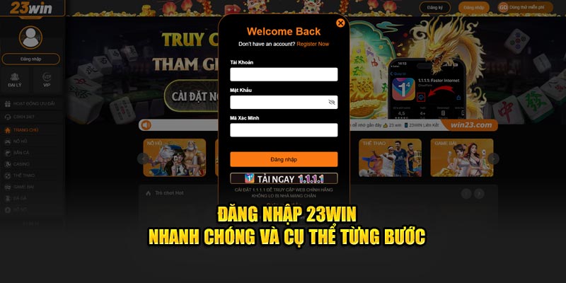 Đăng Nhập 23WIN – Nhanh Chóng Và Cụ Thể Từng Bước