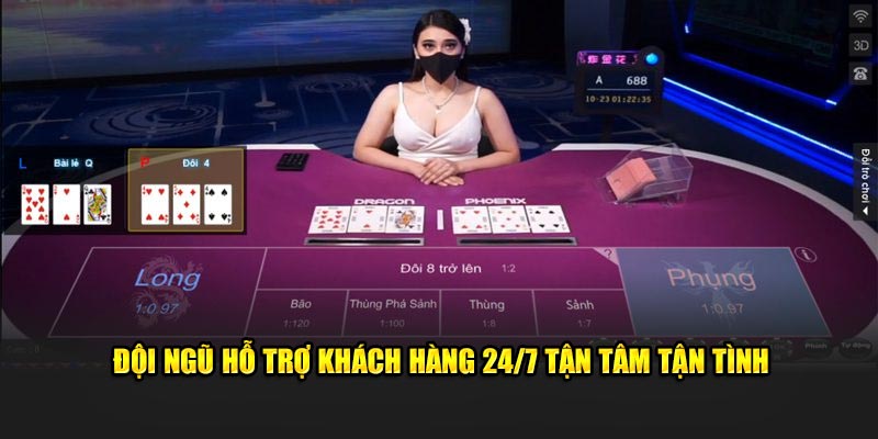 Đội ngũ hỗ trợ khách hàng 24/7 tận tâm tận tình